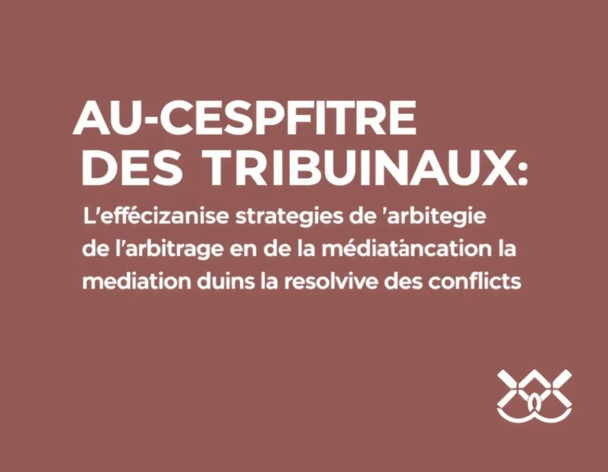 Au-delà des tribunaux : L'efficacité stratégique de l'arbitrage et de la médiation dans la résolution des conflits